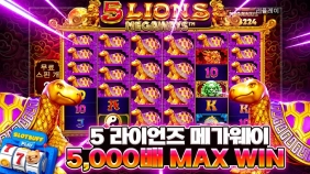 슬롯검증사이트, 프라그마틱플레이 [5 라이언즈 메가웨이즈] 5,000x 맥스윈!!