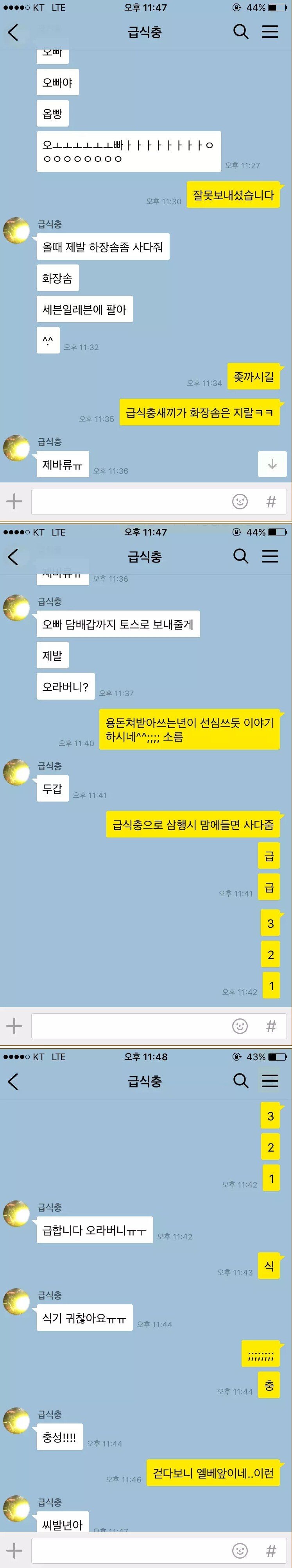 현실남매 카톡