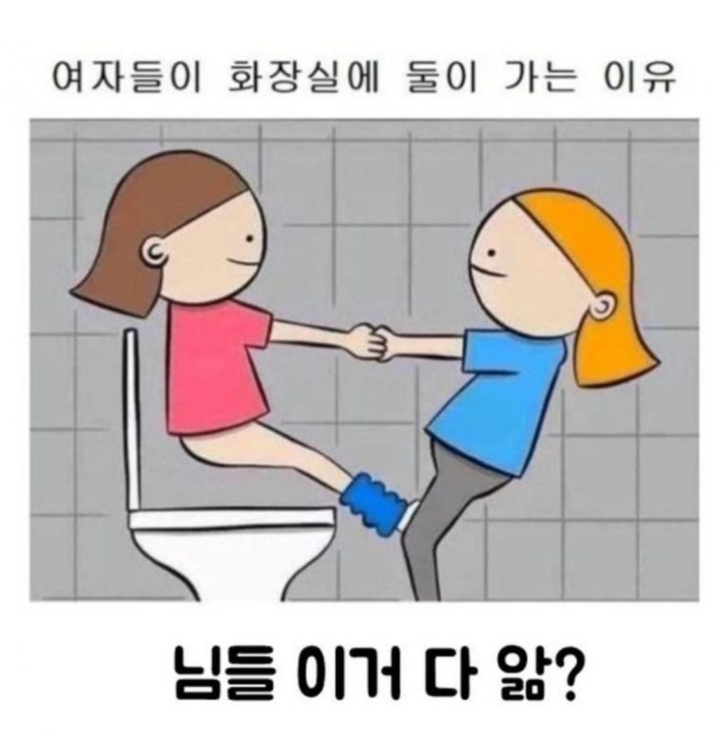 여자들이 화장실에 둘이 가는 이유